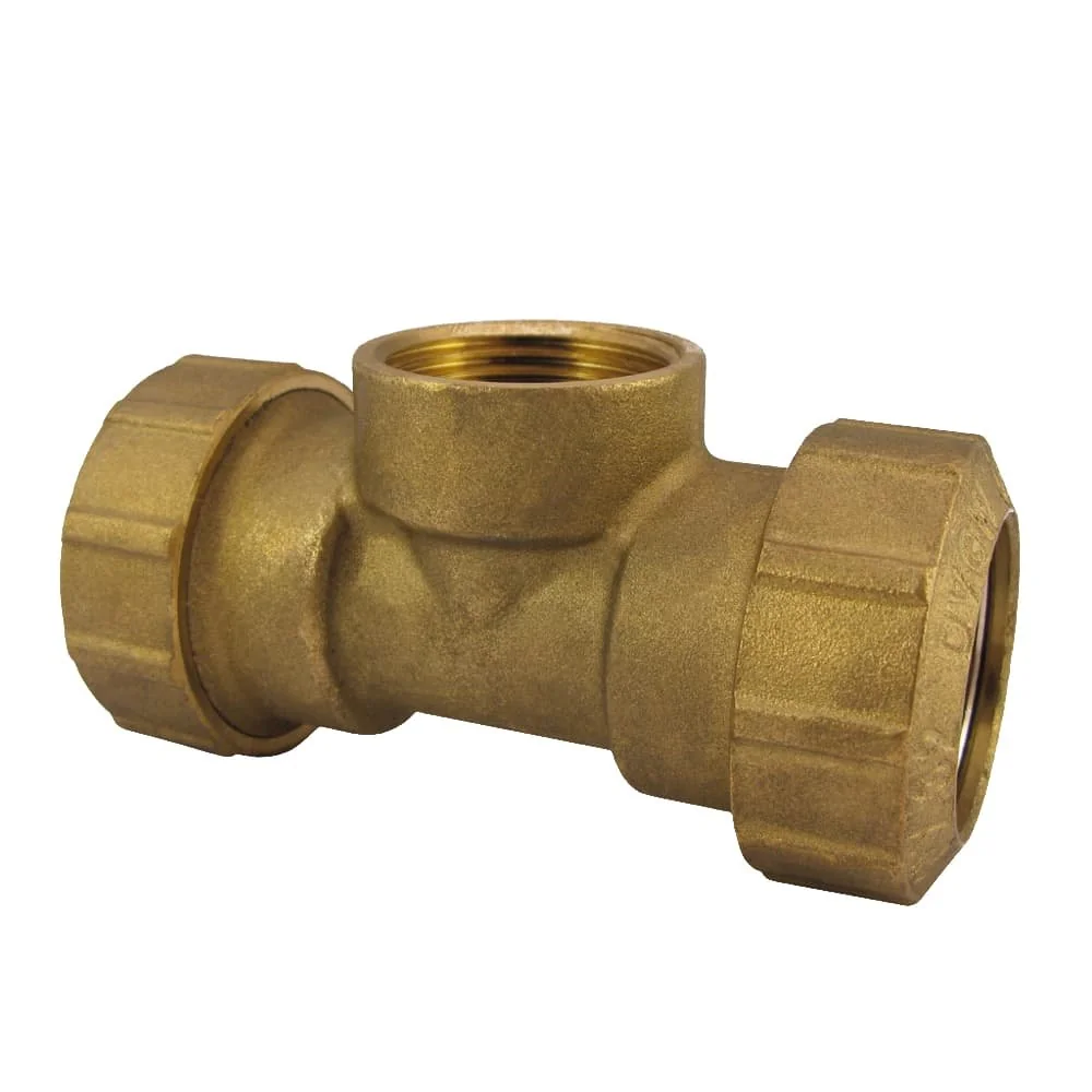 "Brass Tee Fitting for PE Pipe, 32x1" Connector image"
