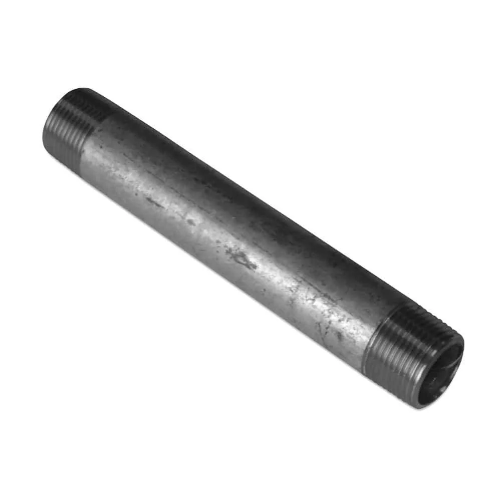 "Galvanized Pipe Nipple, 1/2" Threaded Fitting, 180mm image"