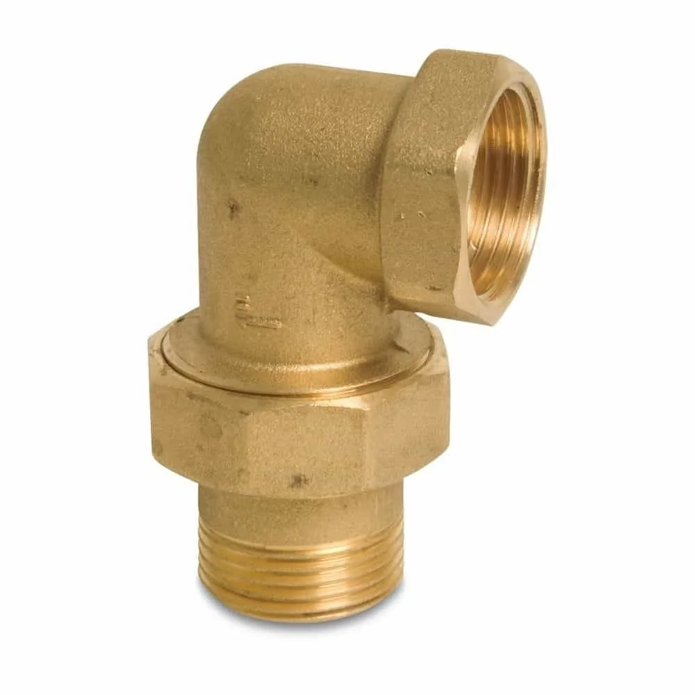 "Threaded Fitting Brass Radiator Elbow 90° 3/4" Female x 3/4" Male Type Conical Sealing image"