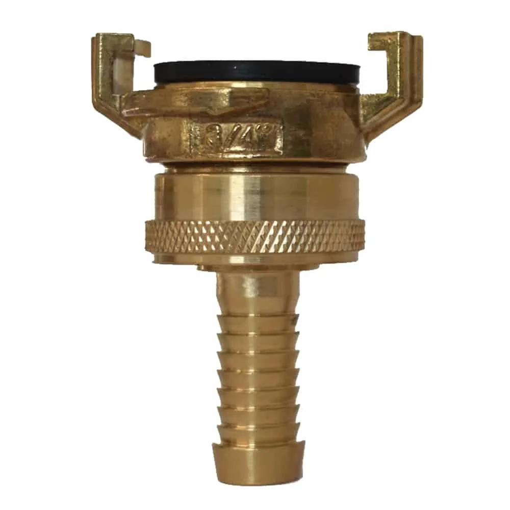 "Brass Suction Hose Coupling 1/2 Inch with Lock Nut image"