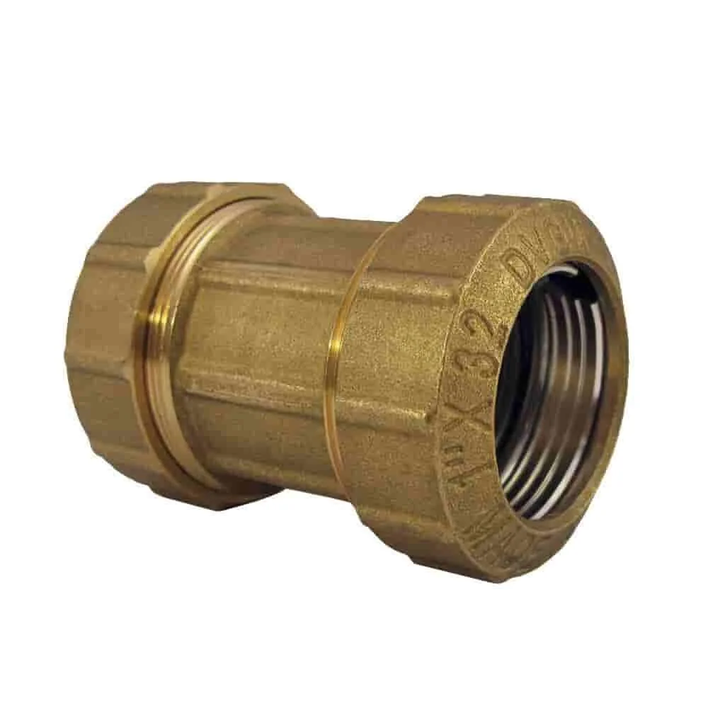 "40mm Brass PE Pipe Fitting Coupling image"