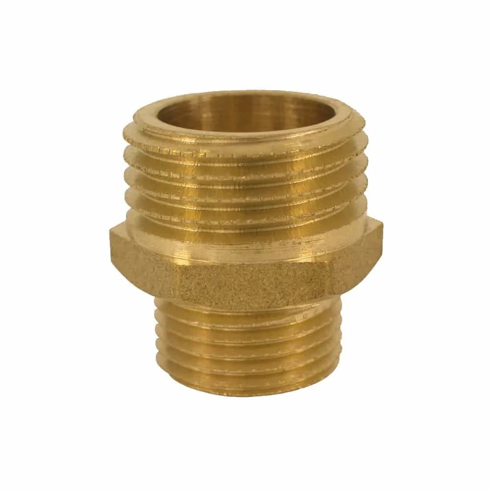 Brass Reducing Nipple Fitting, 1 1/4 to 1 1/2 NPT Adapter