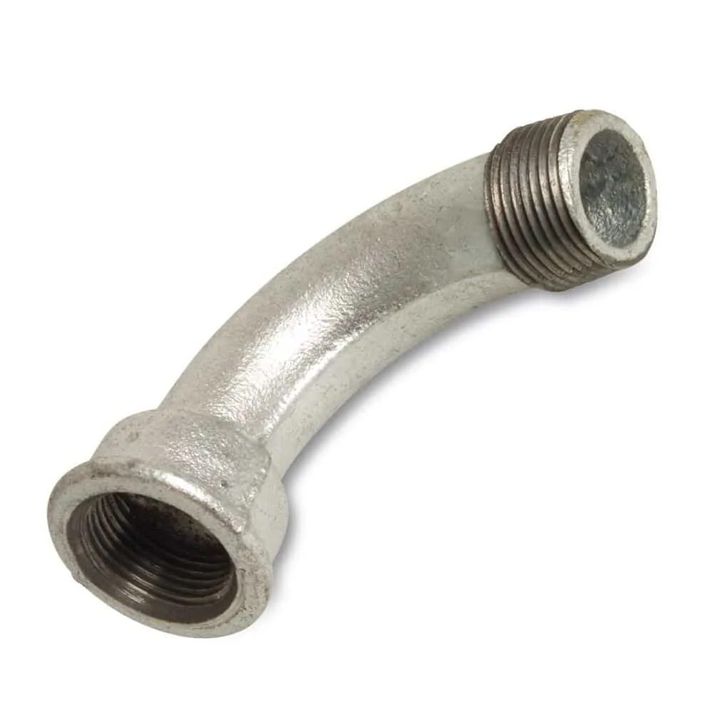 "Malleable Iron Pipe Fitting, 90 Degree Elbow, 3/8 Inch Threaded image"