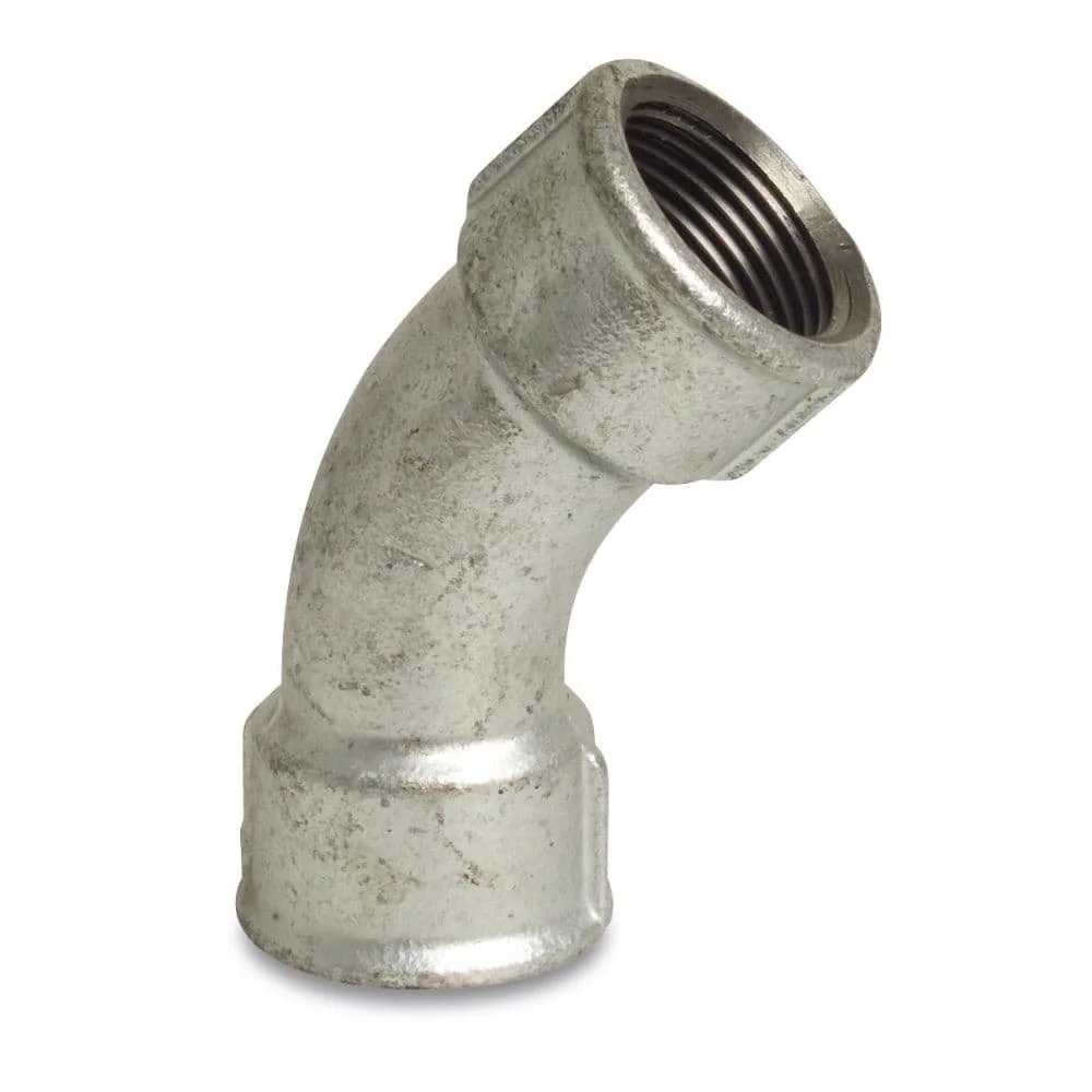 "2 Inch Malleable Iron 45 Degree Threaded Elbow Fitting image"