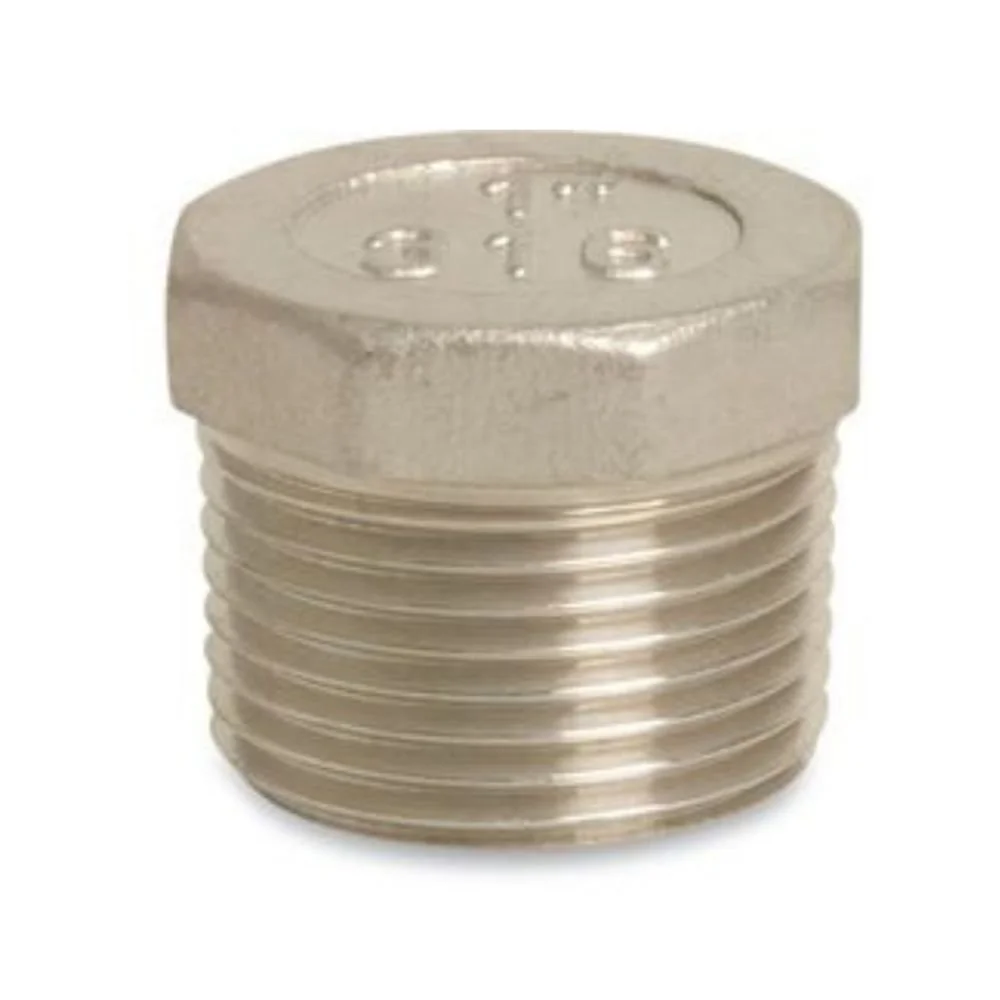 "1 1/2 inch Stainless Steel Pipe Plug, V4A Threaded Fitting image"
