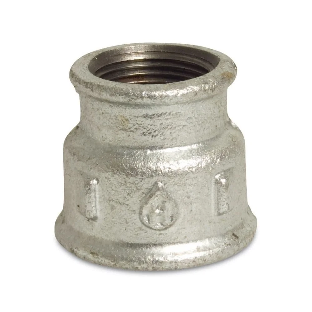 "2 Inch to 1 1/2 Inch Reducer Coupling, Galvanized Reducing Coupling image"