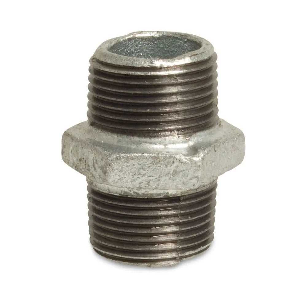 2 Inch Double Nipple, Galvanized Malleable Iron Fitting
