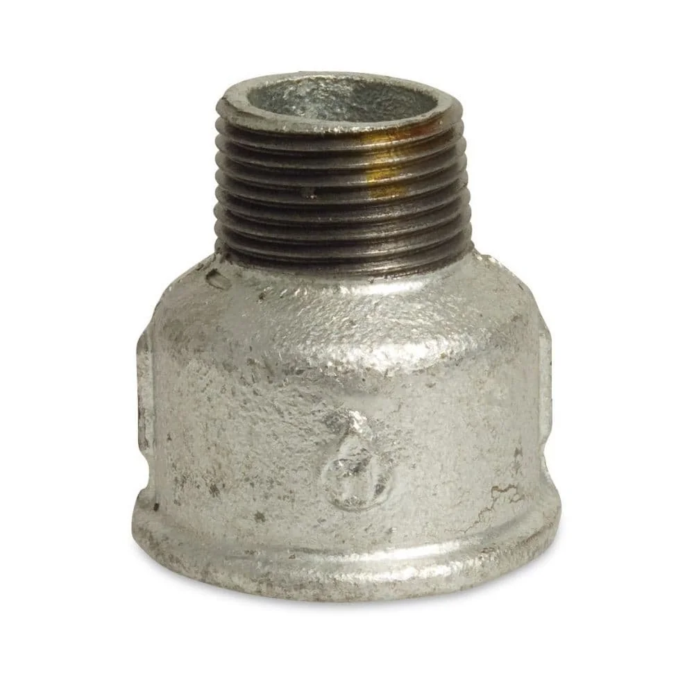 "Cast Iron Reducing Coupling, 1 inch to 3/4 inch Threaded Fitting image"