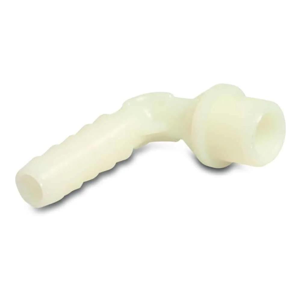 "12mm Hose Connector, Plastic Angle Fitting, 3/8 Inch image"