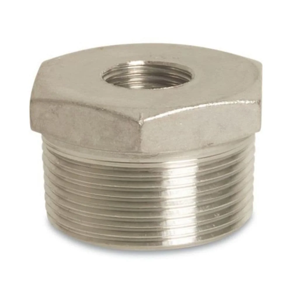 "Threaded Fitting Stainless Steel Reducer 1/2" M x 3/8" F image"