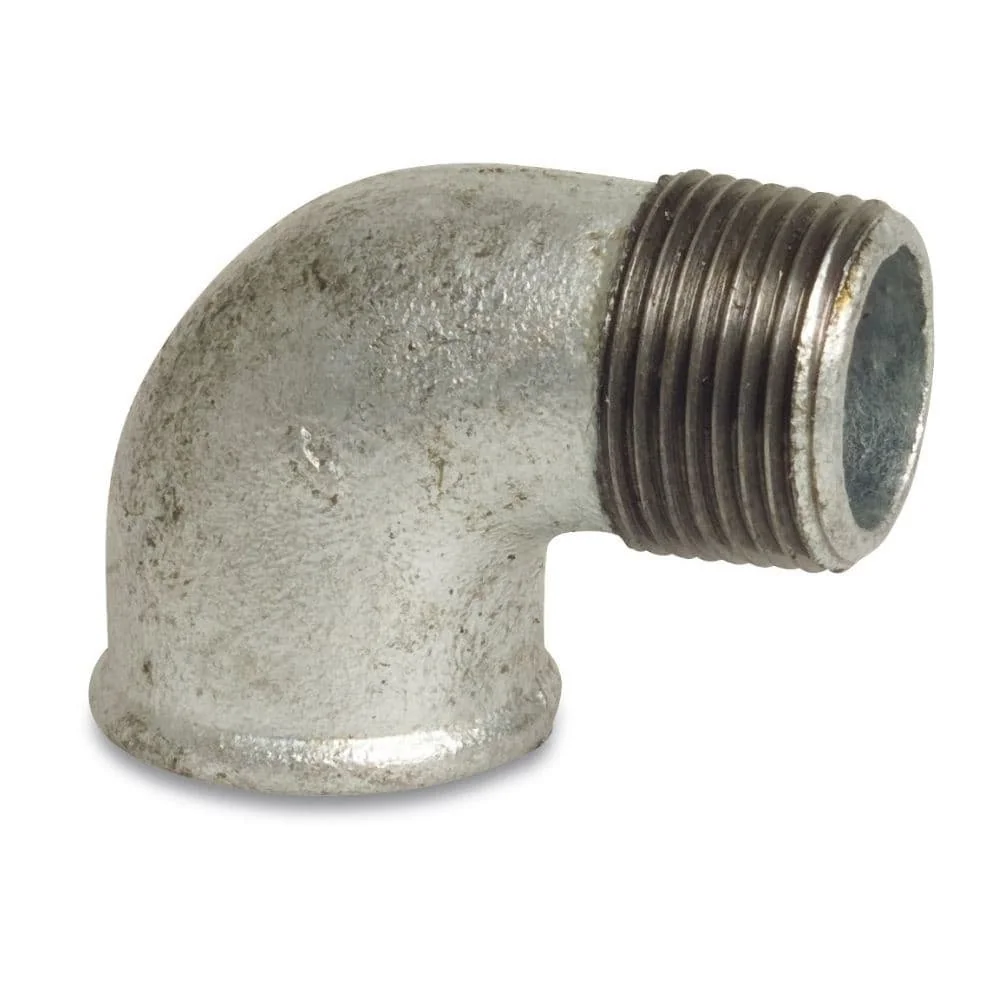 "Threaded Fitting Malleable Cast Iron Elbow 90° 1/2" Female x 1/2" Male image"