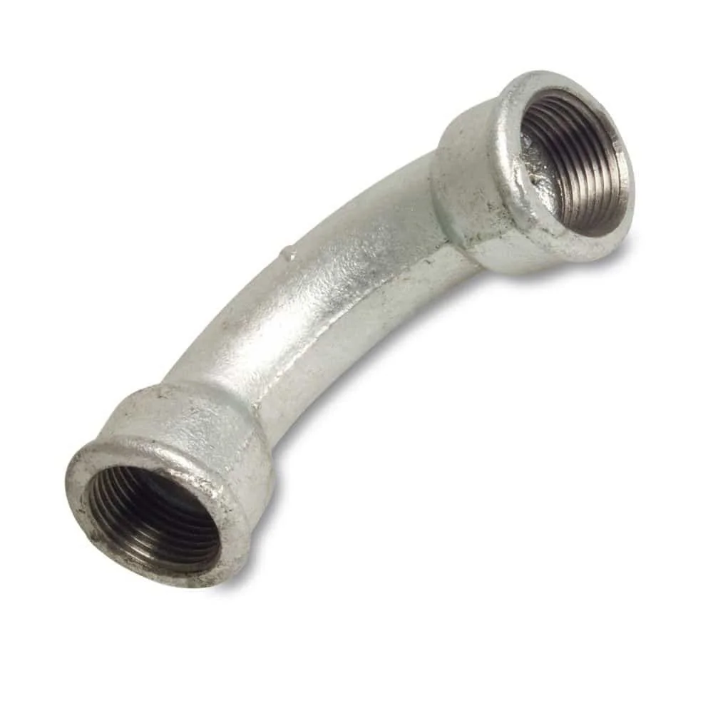 "90 Degree Elbow Fitting 3/8" Female Threaded Galvanized Pipe Fitting image"
