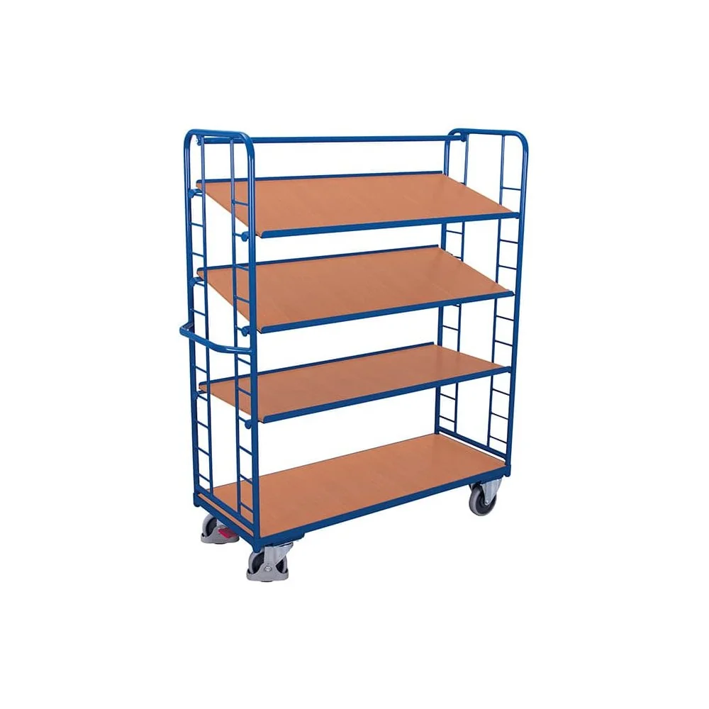 "Rolling Utility Cart - 4 Tier Shelf Cart with 400 kg Capacity image"