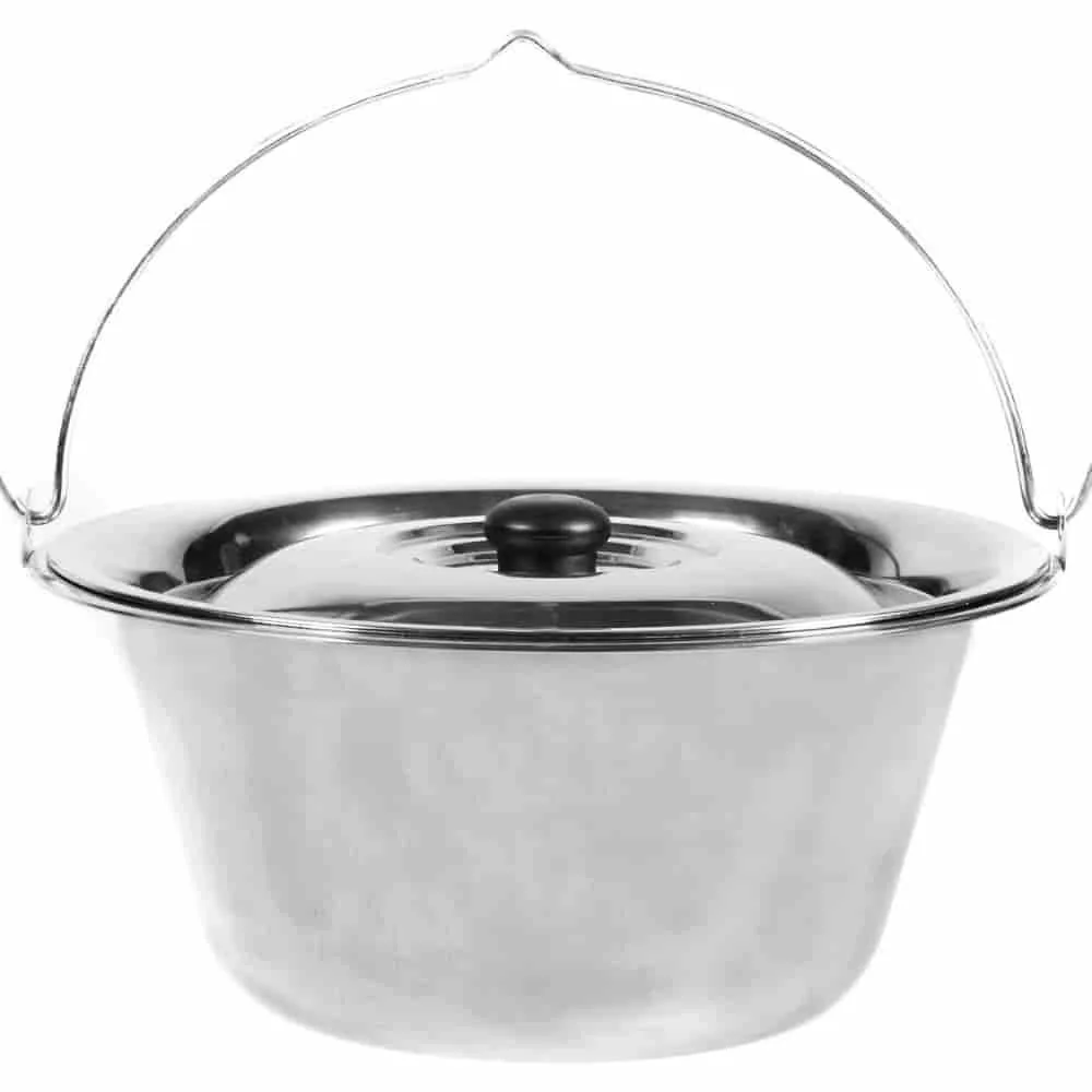 Stainless Steel Kettle 14 Liter for Open Fire Cooking