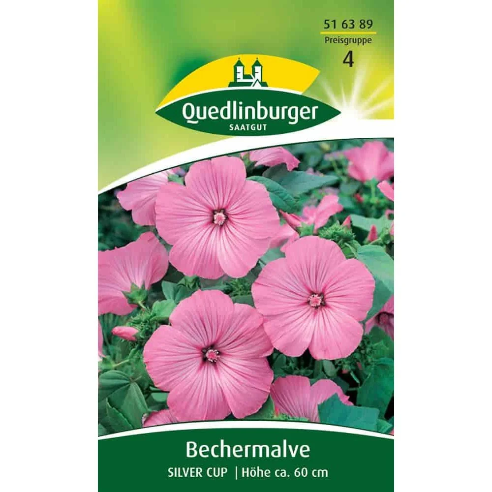 Silver Cup Mallow Seeds - Pink Summer Flower