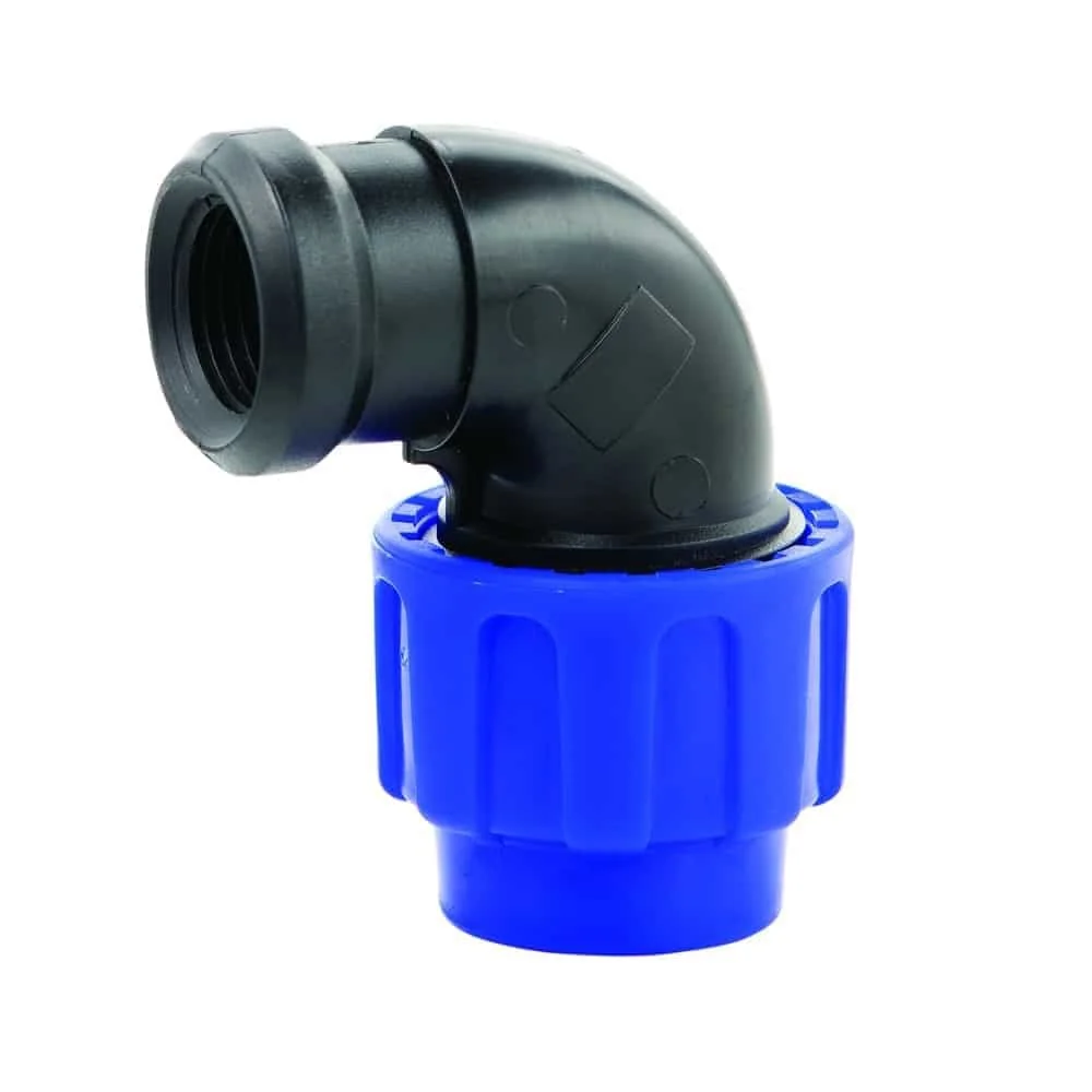 "PP PE Pipe Fitting 90° Elbow 16 x 1/2" IG image"