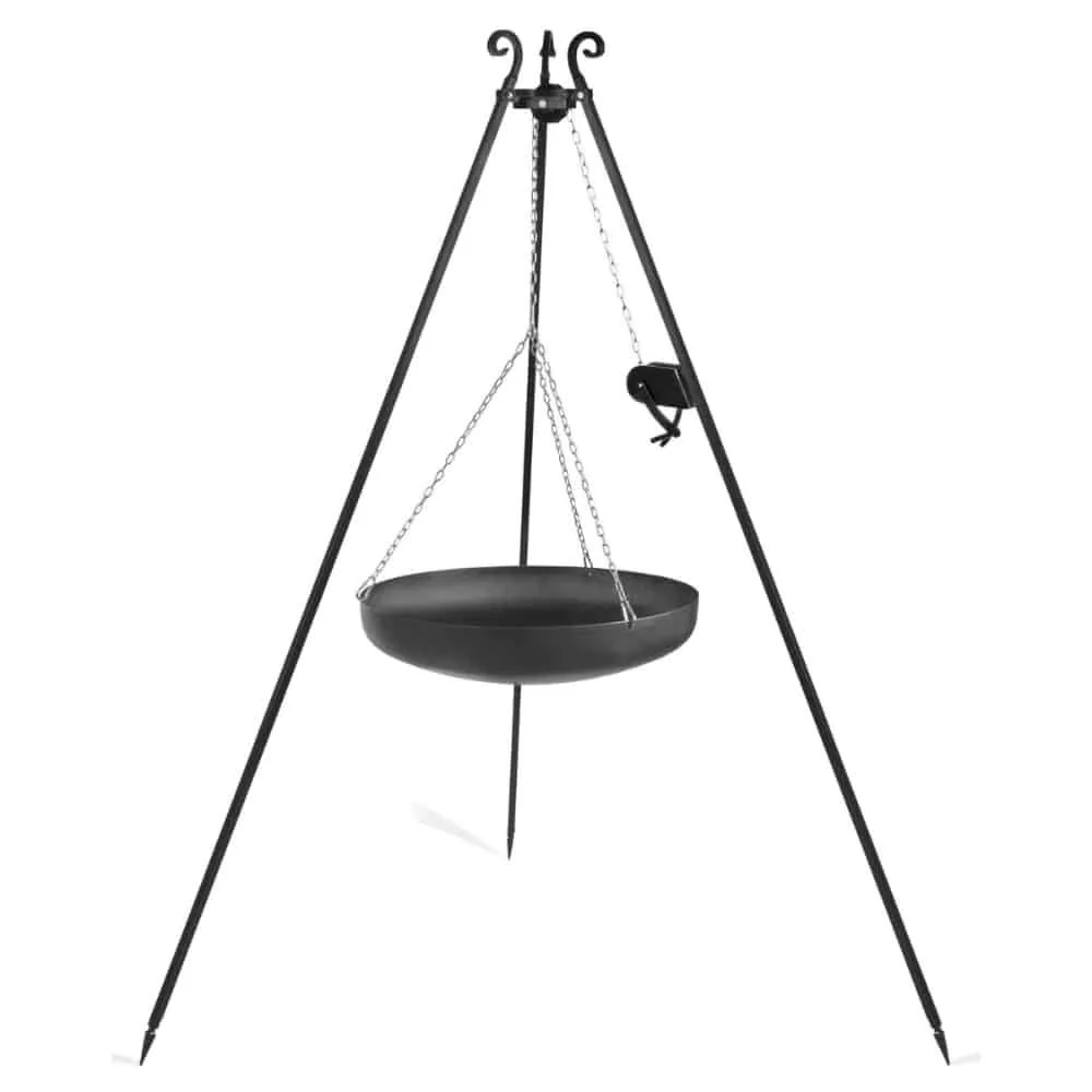 "70cm Wok Set with Tripod and Crank Handle - Outdoor Cooking image"