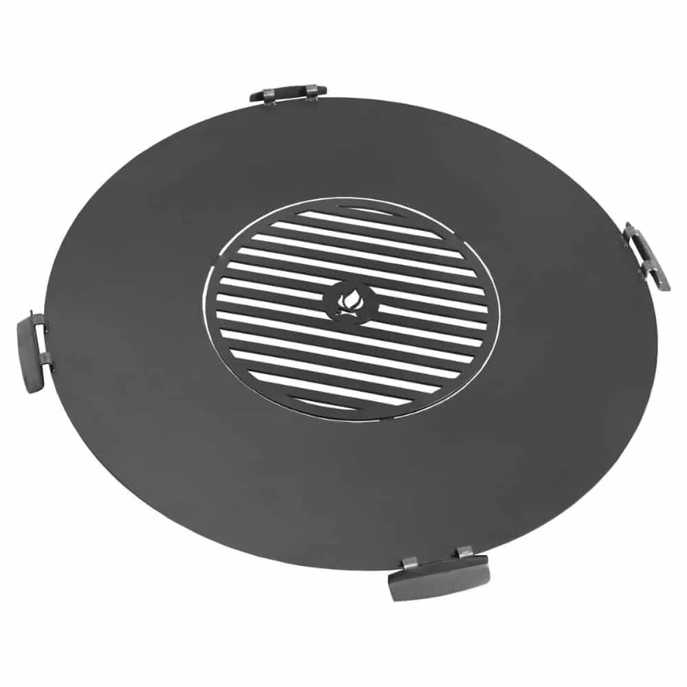 "Fire Pit Grill Plate: 102cm Natural Steel with 50cm Grate image"