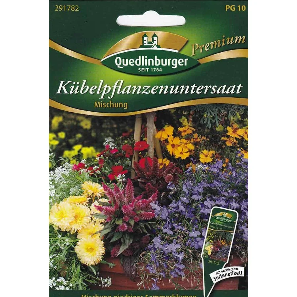 "Container Plant Flower Seed Mix, Annual Summer Blooms image"
