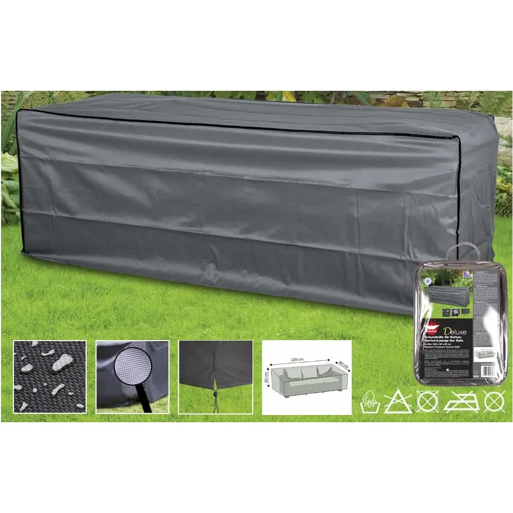 "Deluxe Rattan Sofa Cover - 3 Seater, Waterproof Outdoor Furniture Protector image"