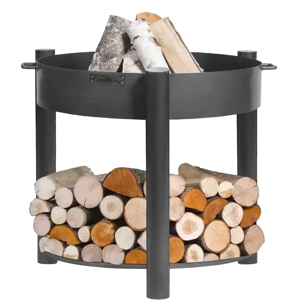 "60cm Steel Fire Pit - Handcrafted Garden Fire Bowl image"