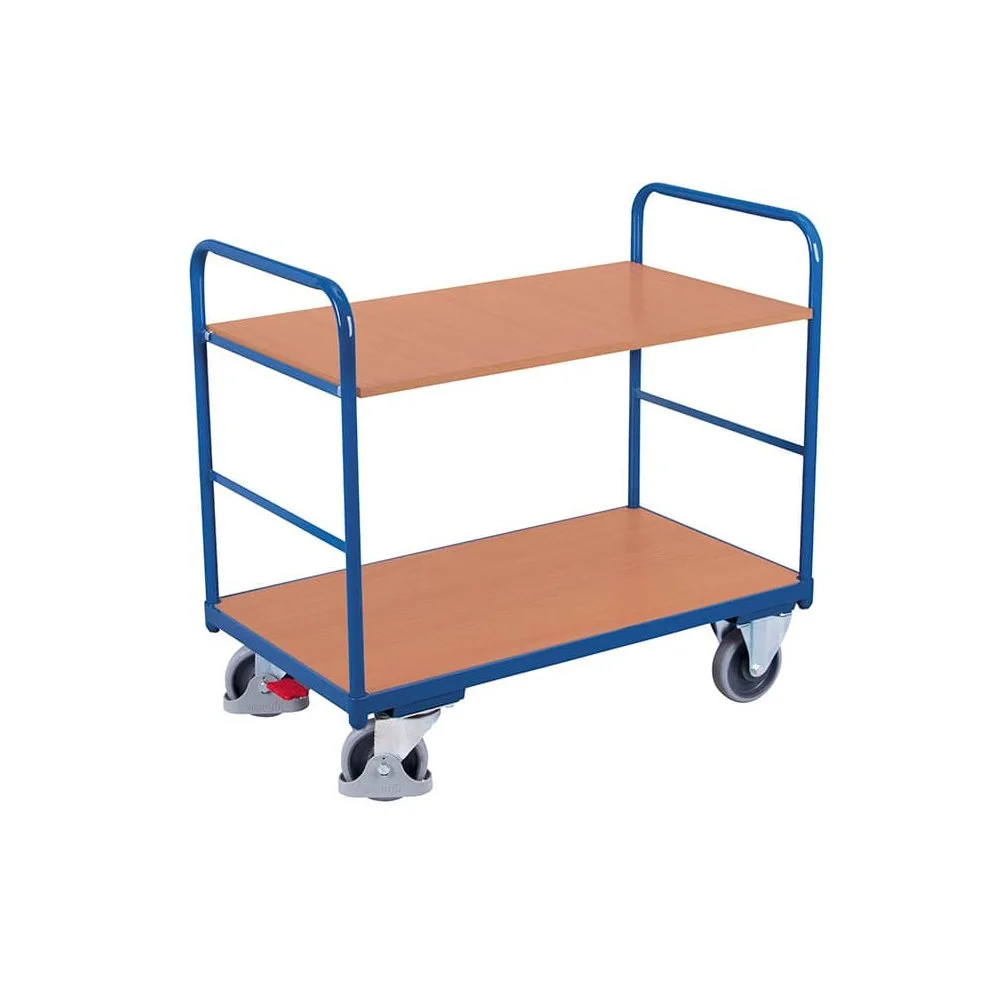 "2-Shelf Utility Cart, 250kg Capacity, EasySTOP image"