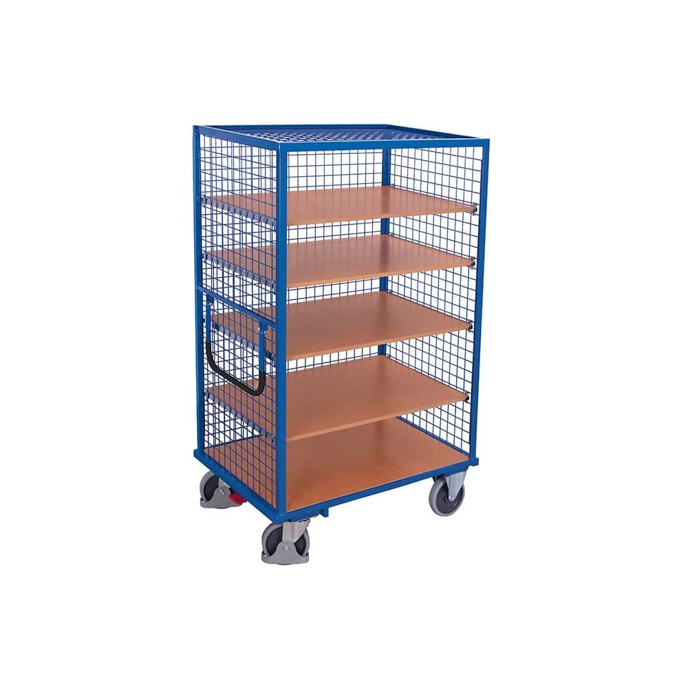 Rolling Tool Cart, Workshop Trolley, 500 kg Capacity with Adjustable Shelves