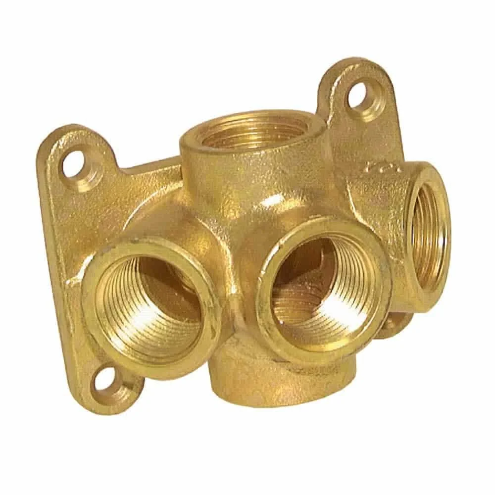 Brass Air Manifold - 5 Port, 1/2" NPT - Air Compressor Fittings