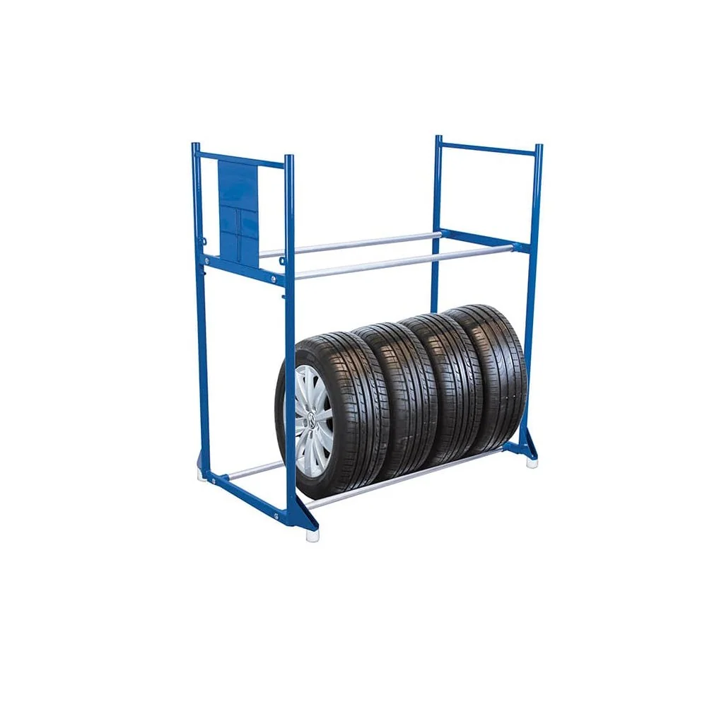 Heavy Duty Tire Rack: 2-Tier Storage for Garage or Workshop