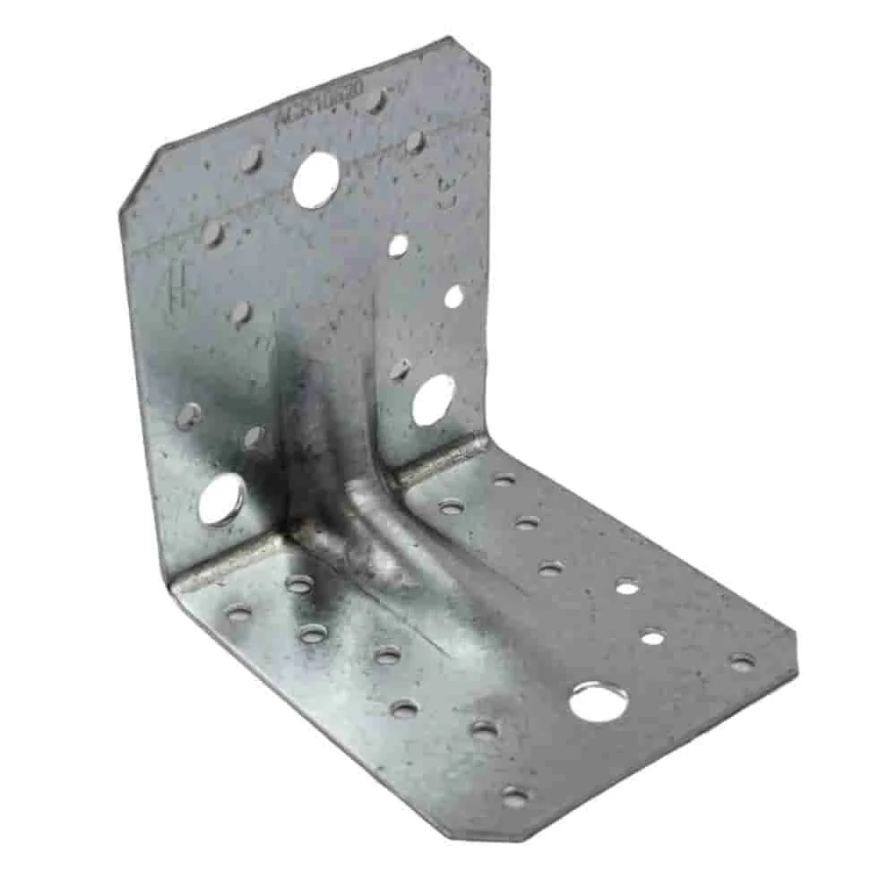 Angle Bracket, Wood Corner Bracket, 105x105x90 mm, Ribbed