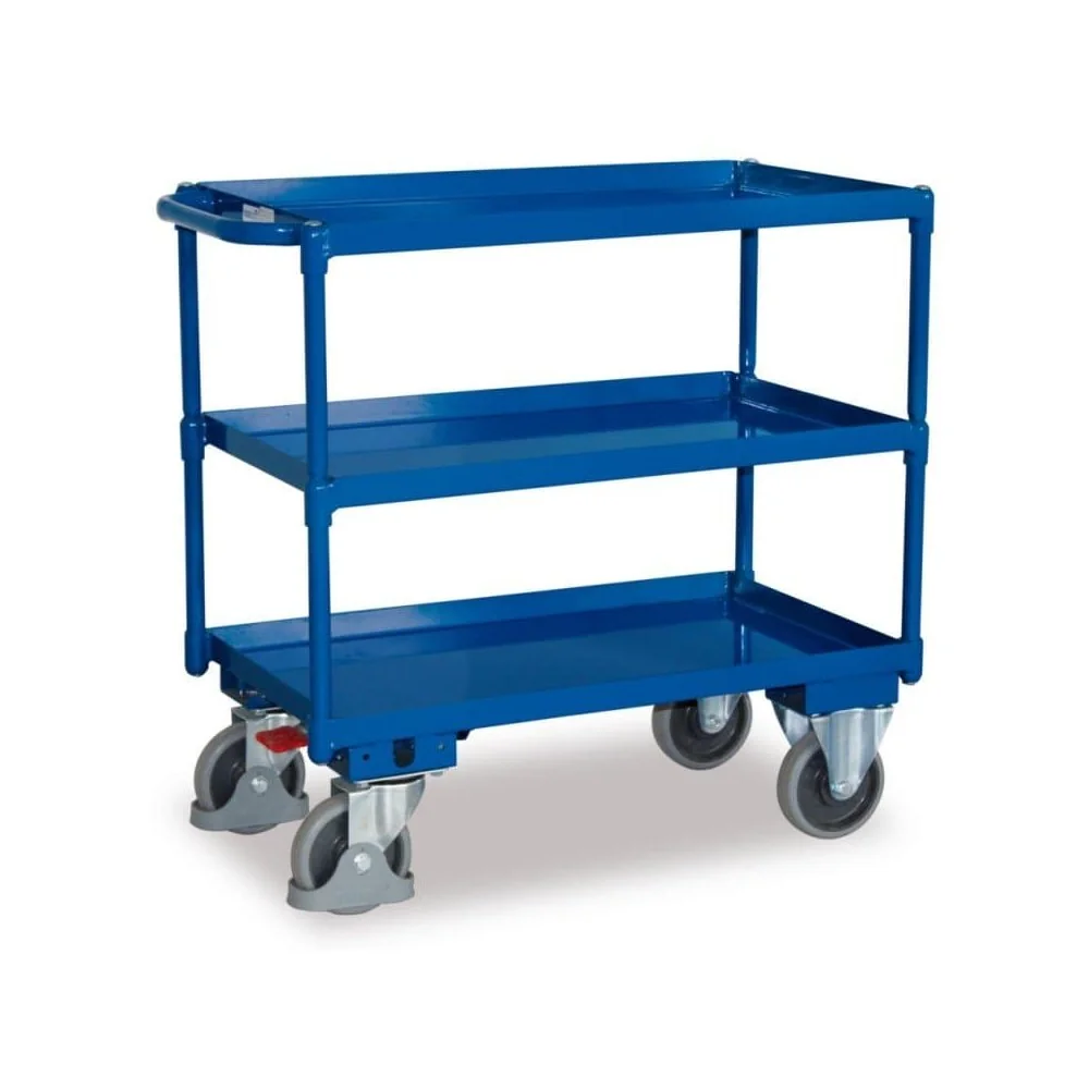 "Heavy Duty Rolling Cart, 3-Tier Utility Cart with Shelves, 400 kg Capacity, Easy Stop image"