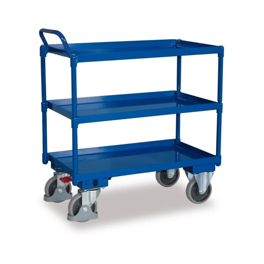"3-Tier Utility Cart: 400kg Capacity Service Cart with Oil-Resistant Trays image"