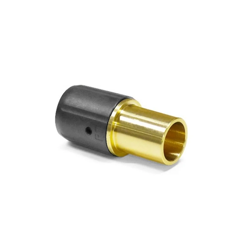 "Push Fit Copper Pipe Connector, 16mm to 15mm, No Soldering Needed image"