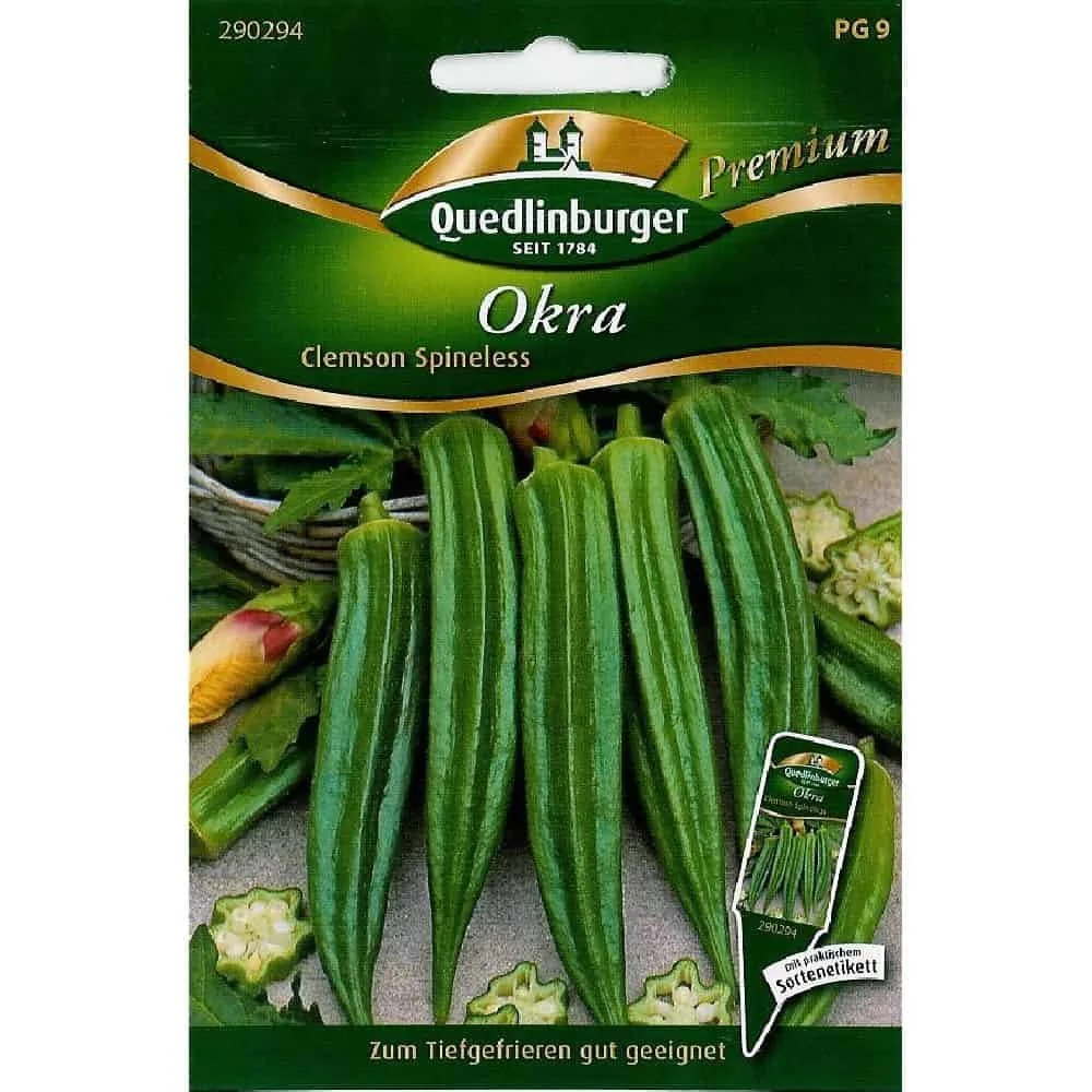 "Clemson Spineless Okra Seeds - Grow Your Own Okra Plant image"