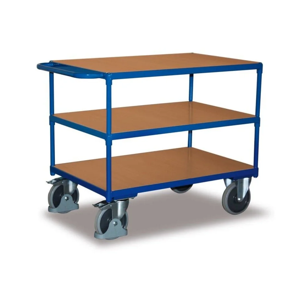 "Heavy Duty Table Cart - 500 kg Capacity, 3 Shelves, EasySTOP image"