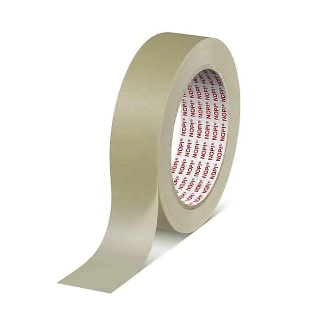 "Masking Tape, Painter's Tape 19mm x 50m, Beige Crepe Paper Tape image"