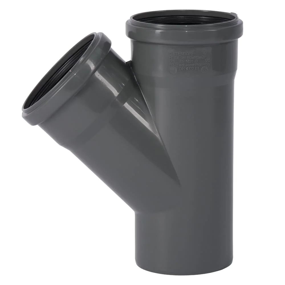 "HT Branch 110mm 45 Degree, Drain Pipe Fitting image"