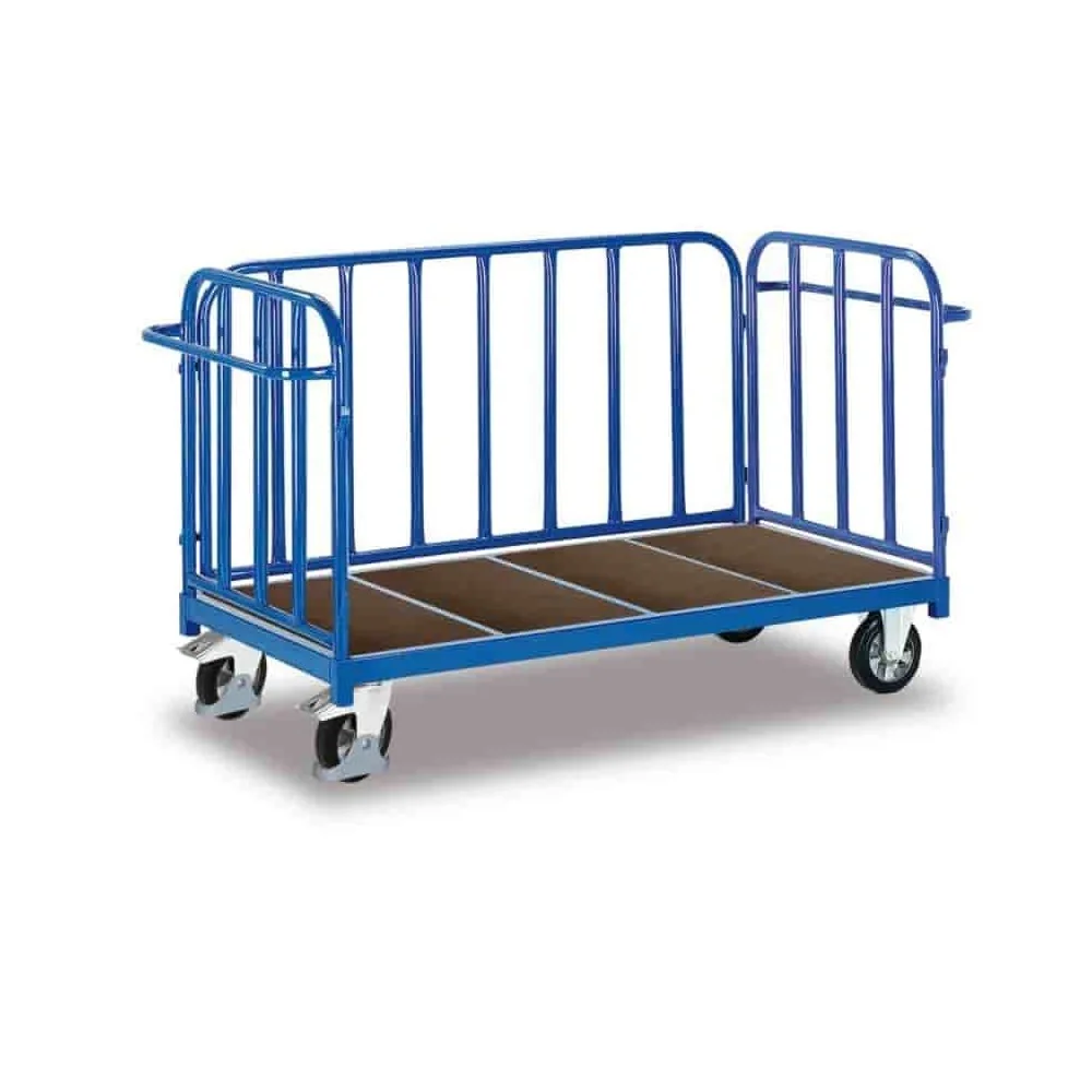 "Heavy Duty 500 kg Industrial Trolley - Removable Side Wagon, Platform Cart image"