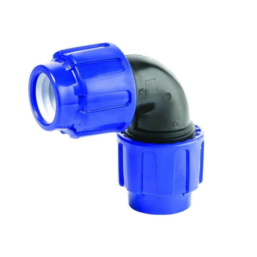 "25mm 90 Degree Pipe Elbow Compression Fitting - PP PE image"