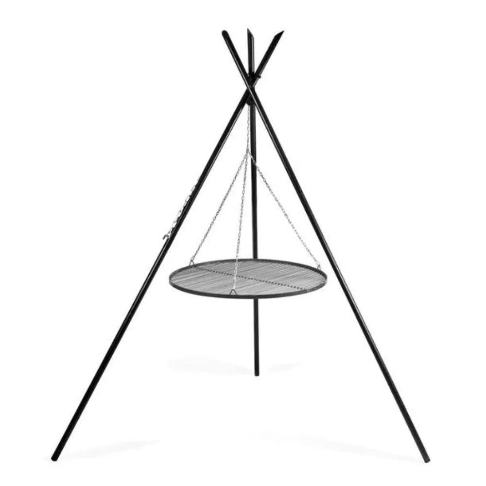 "Tripod Grill 210cm with 50cm Steel Grate for Outdoor Cooking image"