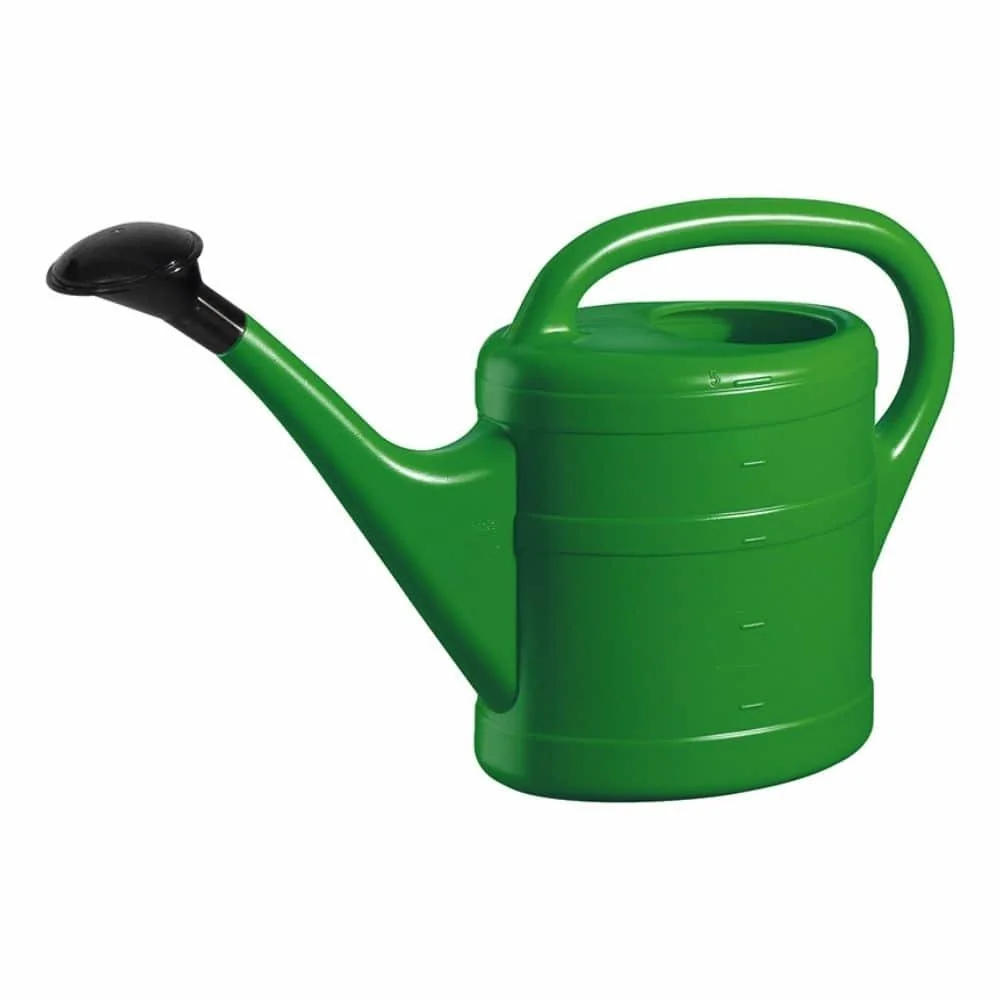 "5 Liter Watering Can - Plastic Green with Sprinkler image"