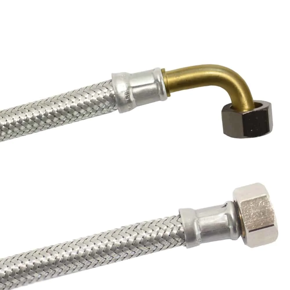 "3/8" Stainless Steel Braided Flexible Water Connector Hose, 300mm image"