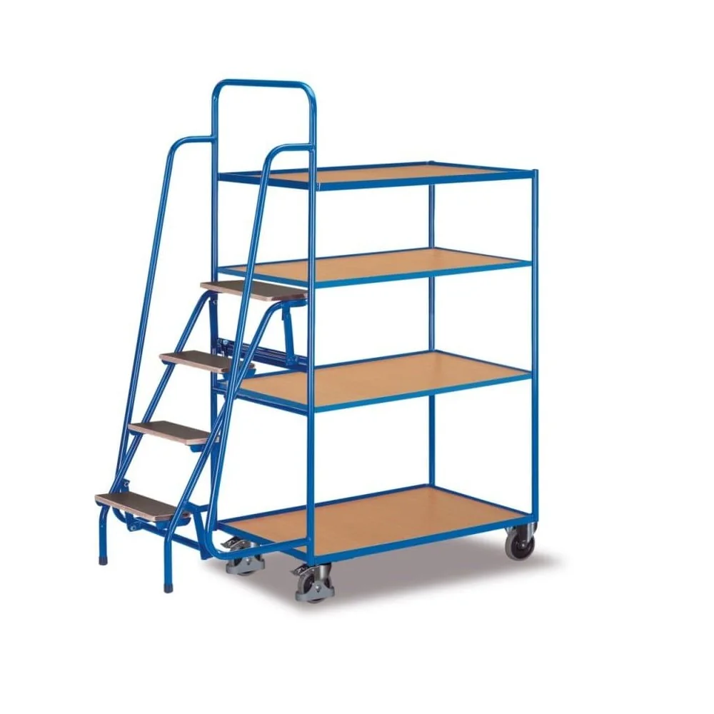 "XL Stock Picking Cart with 4 Shelves, 250 kg Capacity image"
