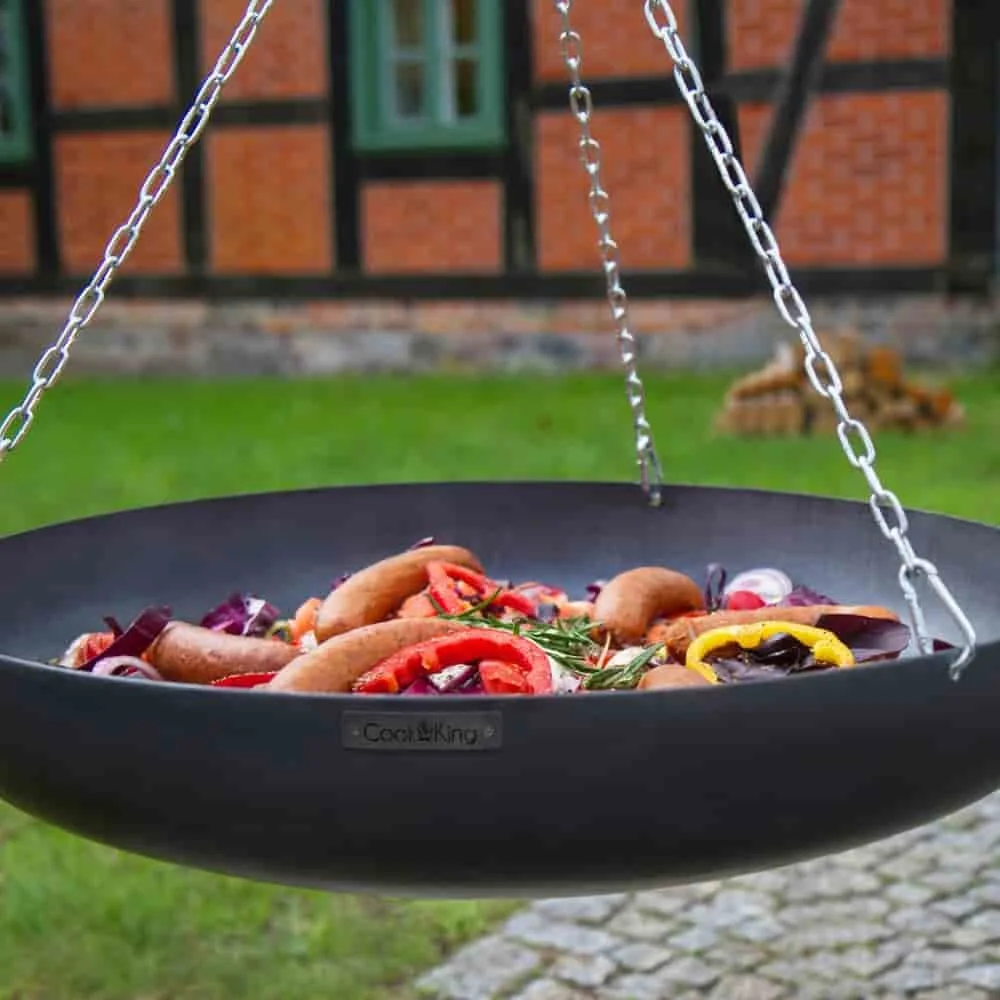 "Outdoor Wok Set with Tripod Grill - 60cm Wok image"