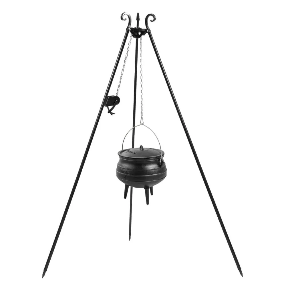 "Tripod Grill with Cast Iron Cauldron, 6 Liter, Outdoor Cooking Set image"