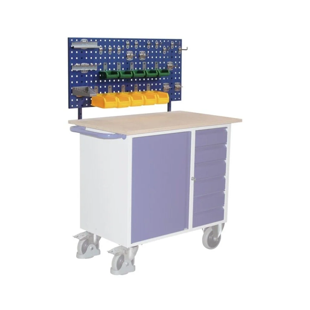 "Tool Wall Pegboard Organizer for Workshop Carts image"