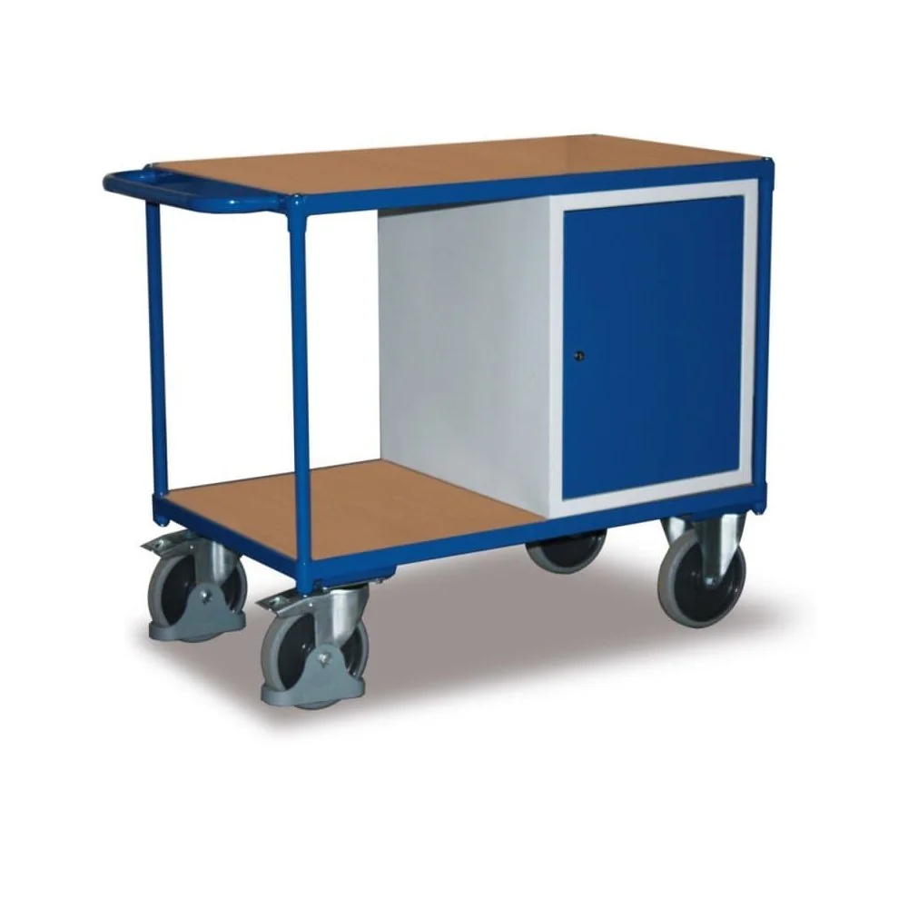 "Mobile Tool Cart with Cabinet, 500 kg Load Capacity, Lockable Tool Storage image"