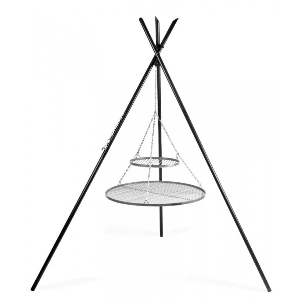 "Tripod Grill 210cm with Dual Stainless Steel Grates image"