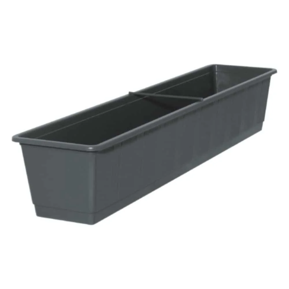 80 cm Anthracite Plastic Flower Box, Window Box, Balcony Planter
