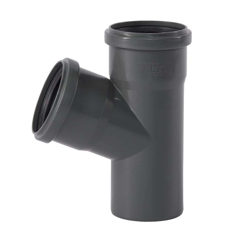 "75mm Drain Pipe Branch, 67 Degree Waste Pipe Connector image"
